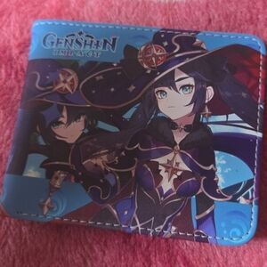 New genshin impact anime manga leather wallet